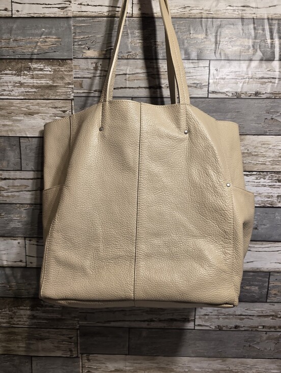 American Eagle Outfitters Handbags - American Eagle Leather Tote Bag in Beige - Classic Everyday Carry
